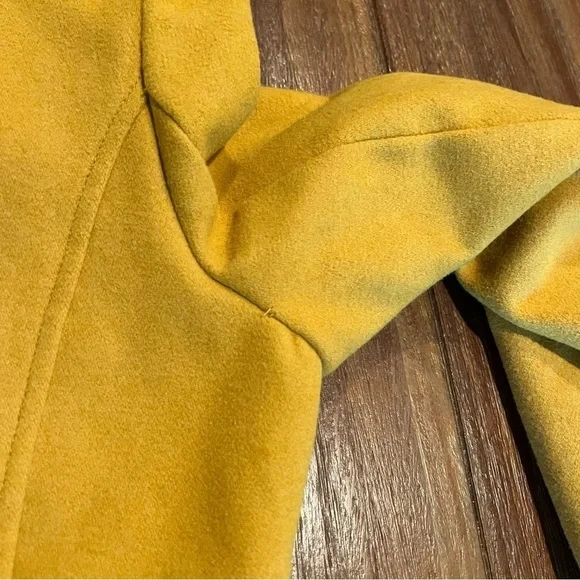 New York & Co Women’s Gold Wool Blend Jacket Coat Horn Toggles Size Medium - Picture 3 of 10